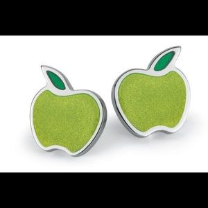 Swatch Green Apple Earrings Studs Fructus